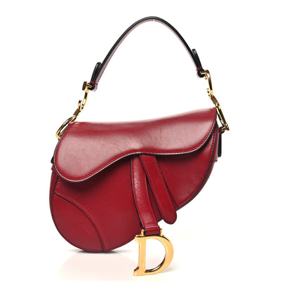 Christian Dior Calfskin Mini Saddle Bag Red 1 of 13
