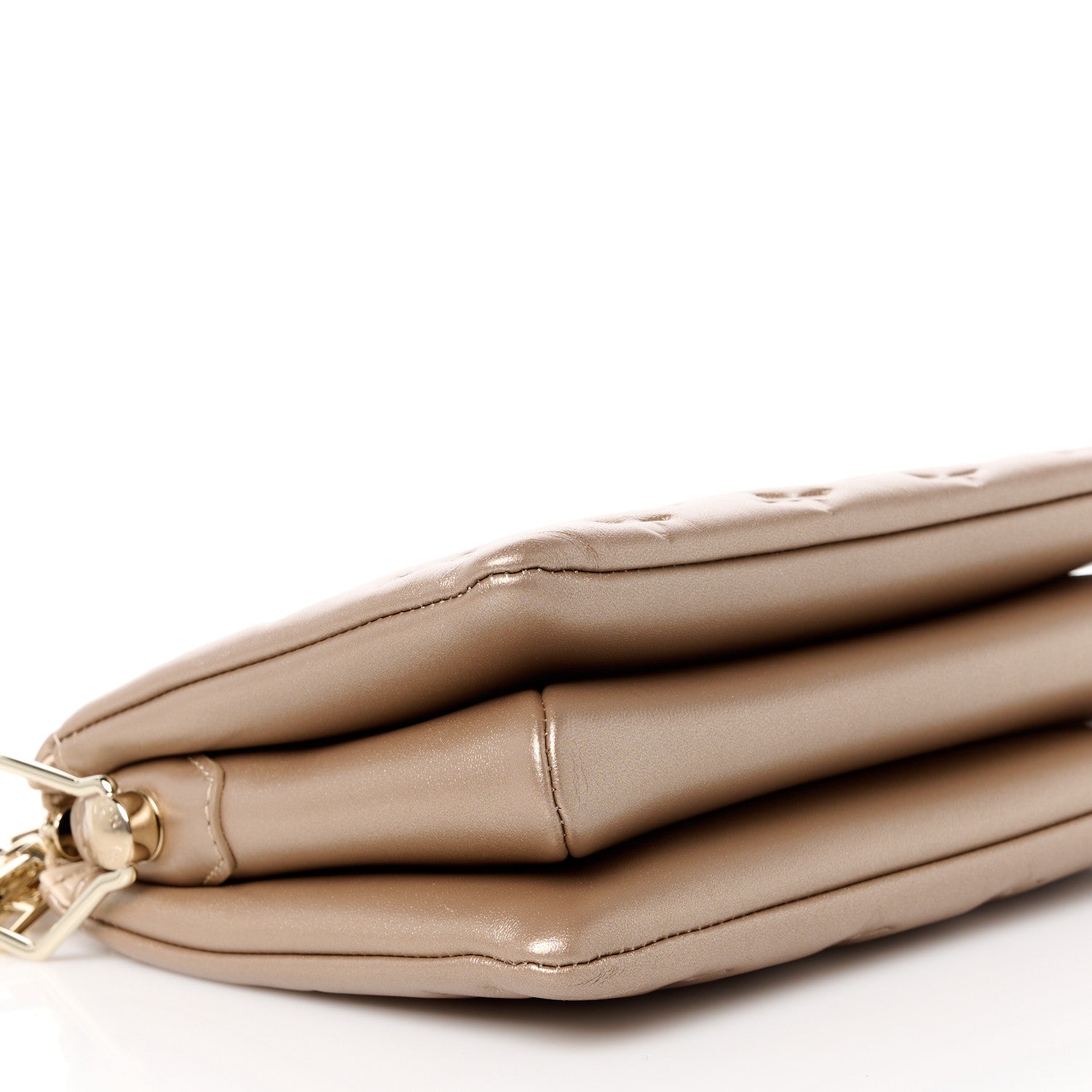 Louis Vuitton Metallic Lambskin Embossed Monogram Coussin BB Light Gold 11 of 12