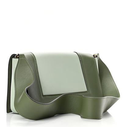Celine Shiny Smooth Calfskin Medium Frame Shoulder Bag Olive Pastel Green 2 of 4
