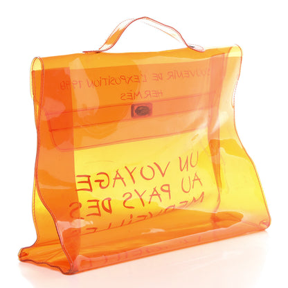 Hermes Vinyl Souvenir De L'Exposition Kelly Orange 3 of 15