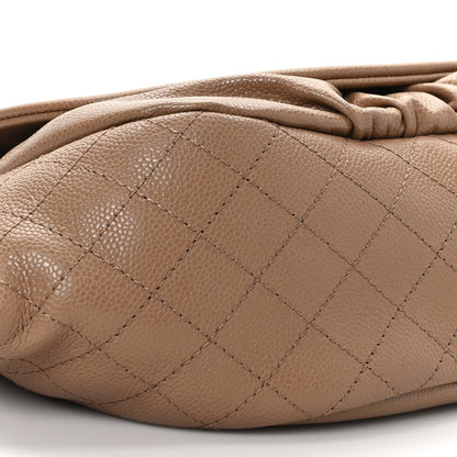 Chanel Caviar Large Half Moon Flap Dark Beige 8 of 9