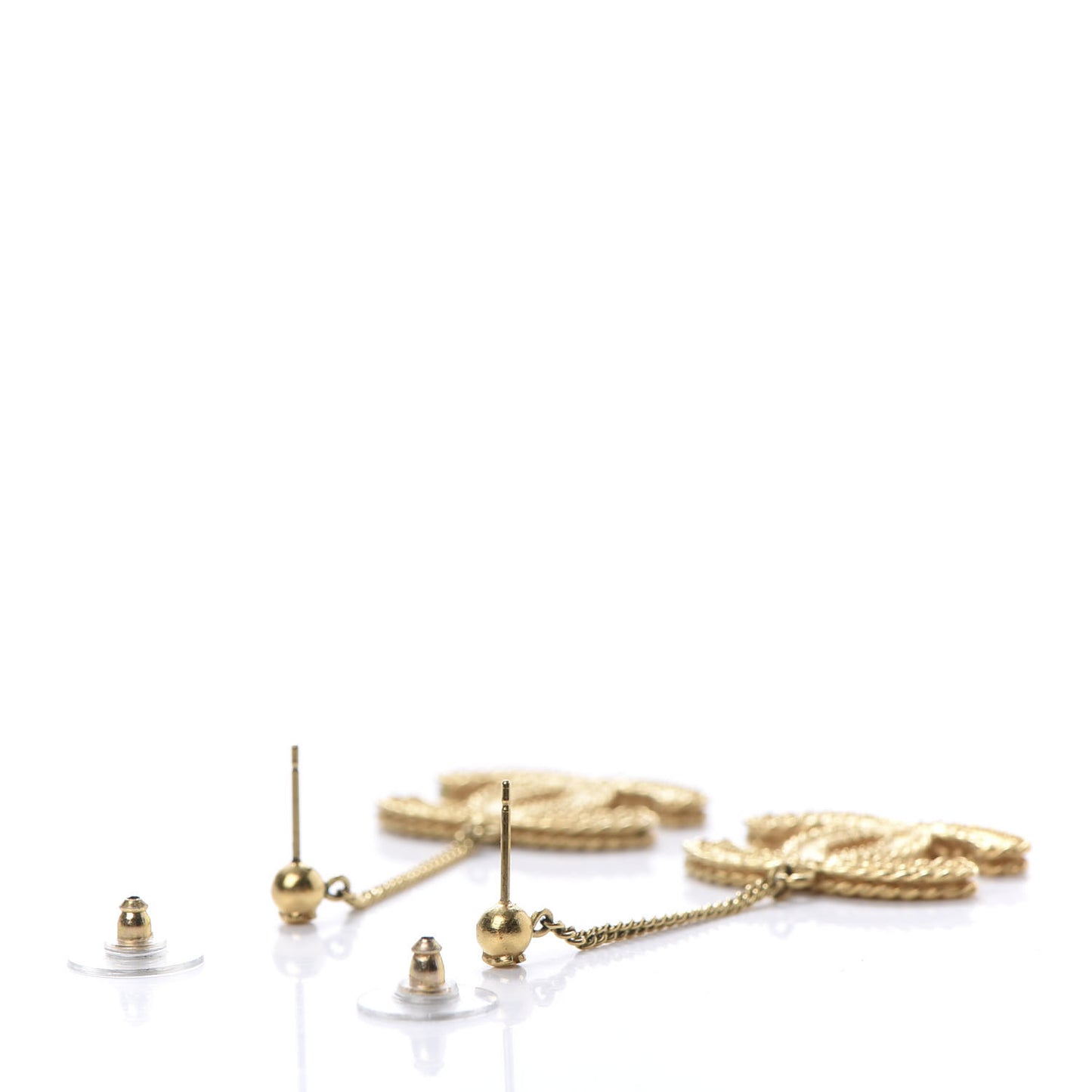 CC Drop Earrings Matte Gold