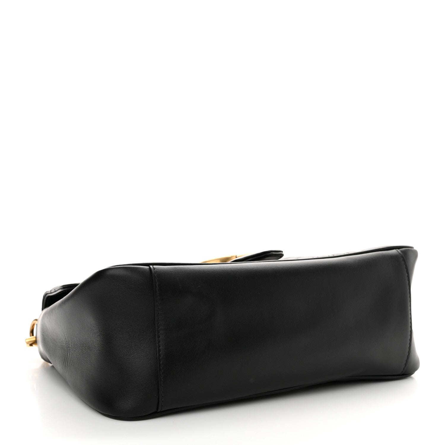 Gucci Calfskin Matelasse Small GG Marmont Top Handle Shoulder Bag Black 4 of 15
