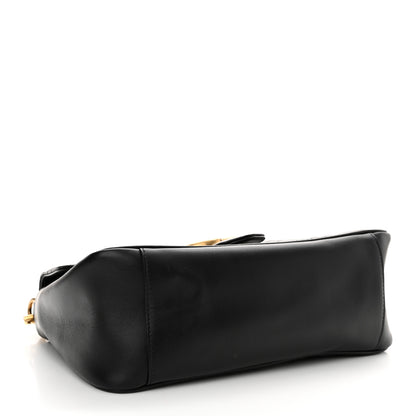 Gucci Calfskin Matelasse Small GG Marmont Top Handle Shoulder Bag Black 4 of 15