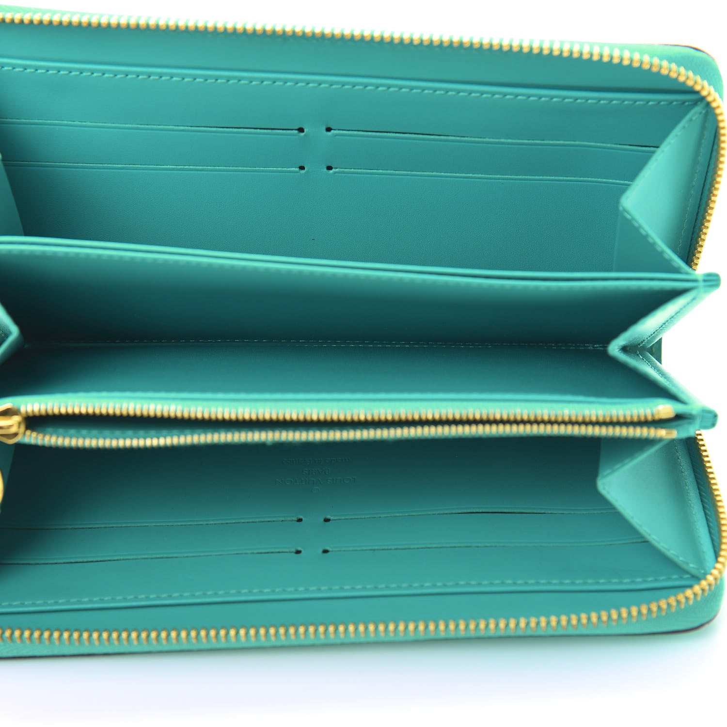Louis Vuitton Vernis Zippy Wallet Bleu Lagon 5 of 9