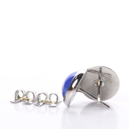 Hermes Enamel Eclipse Earrings Bleu Royal 3 of 4
