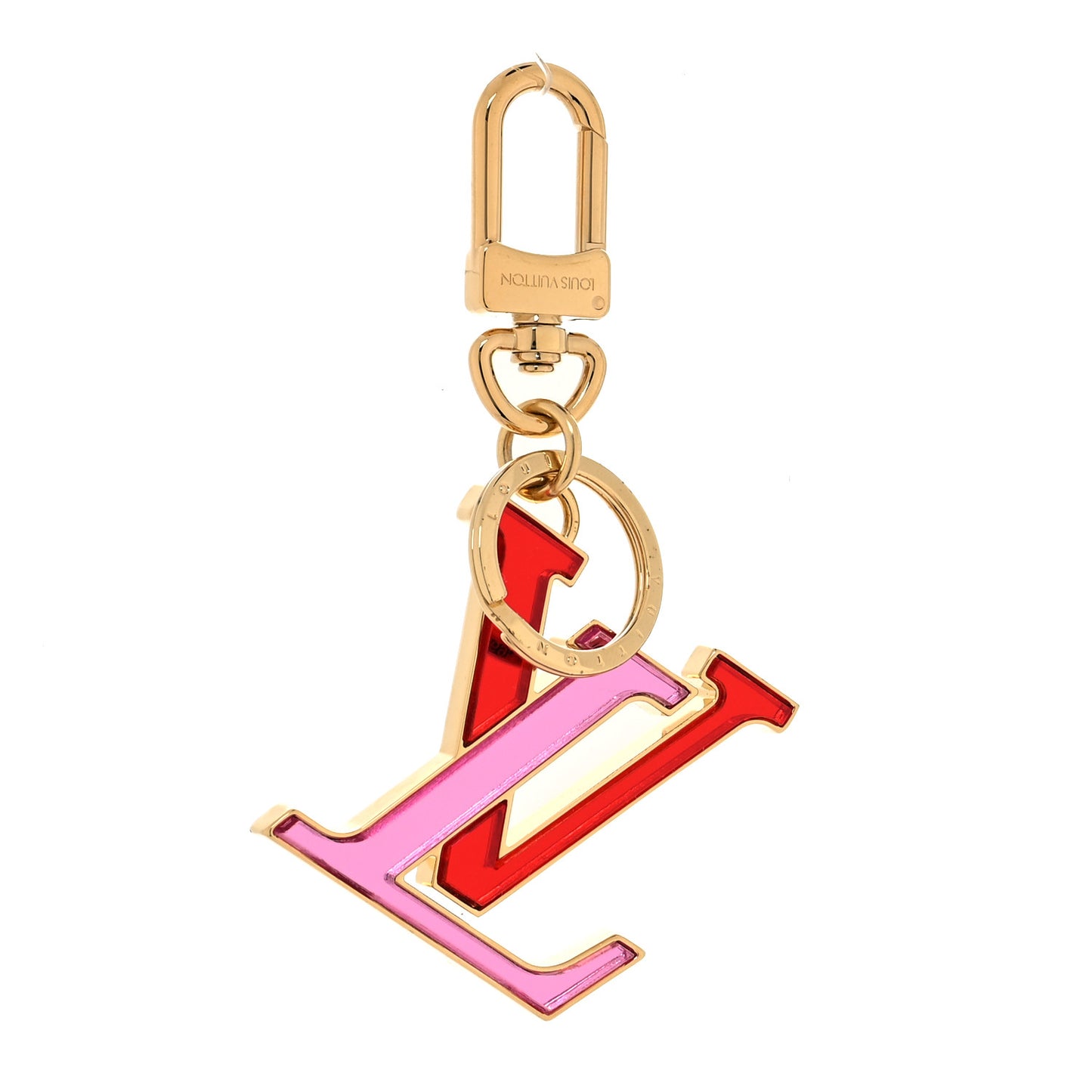 LV Bag Charm Key Holder Rouge Light Pink