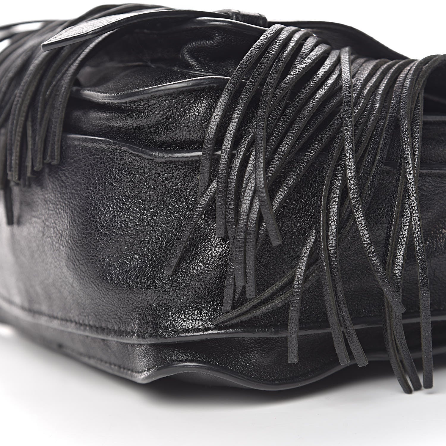 Proenza Schouler Lambskin Fringe PS1 Crossbody Pouch Black 10 of 11