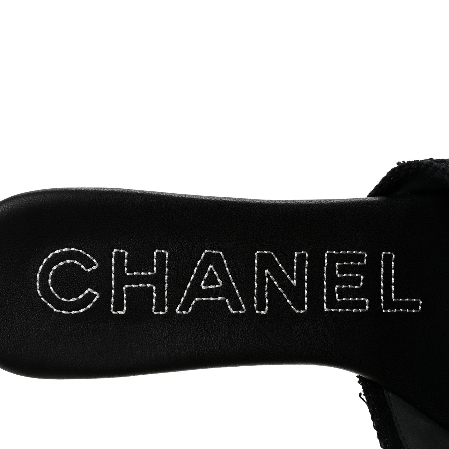 Jersey Knit CC Mules 39 Black