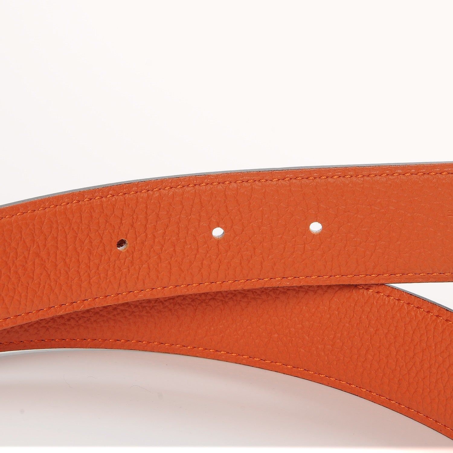 Hermes Swift Togo 32mm H Belt 75 Chocolate Orange 5 of 7