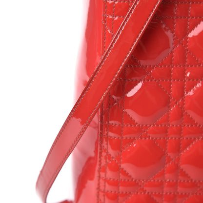 Christian Dior Patent Cannage Large Lady Dior Red 23 of 28