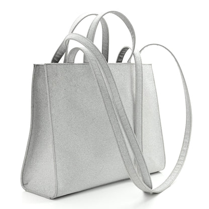 Telfar Glitter Microfiber Large Shopping Bag Silver 3 of 11