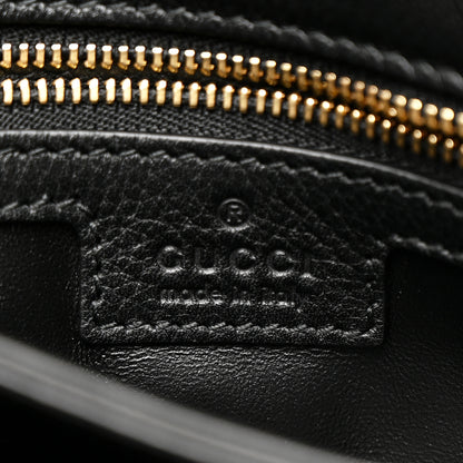 Gucci Roxy Calfskin Web Medium Studded Blondie Shoulder Flap Bag Black 6 of 14