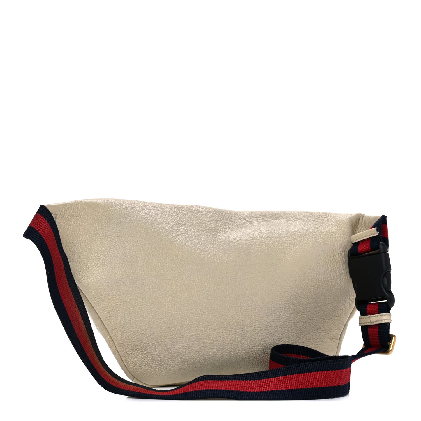 Grained Calfskin Logo Belt Bag White