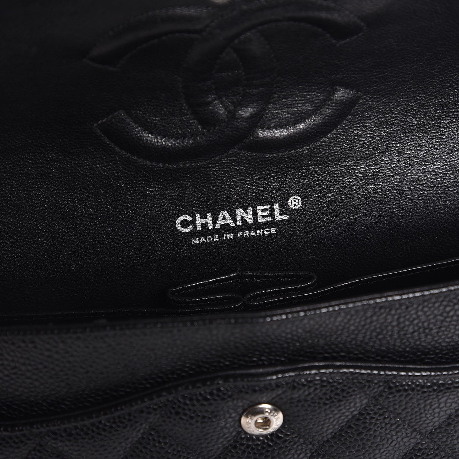 Chanel Caviar Quilted Medium Double Flap Black 7 of 9