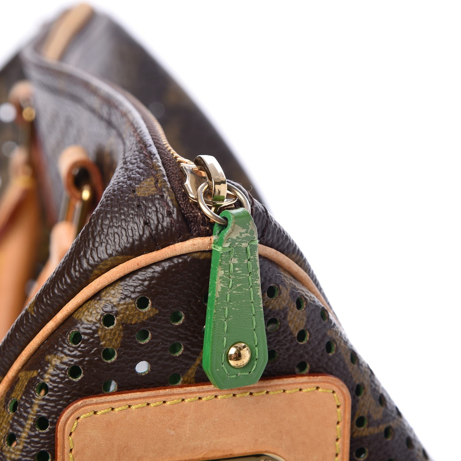 Louis Vuitton Monogram Perforated Speedy 30 Green 5 of 7