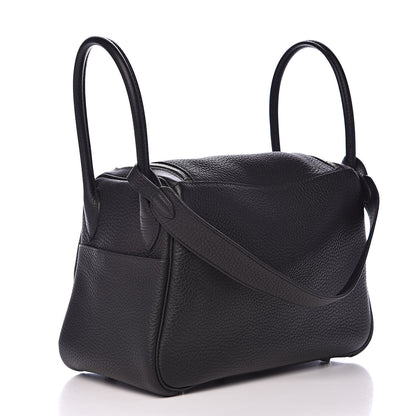 Hermes Taurillon Clemence Lindy 26 Black 3 of 11