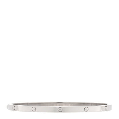 Cartier 18K White Gold Small LOVE Bracelet 19 2 of 5
