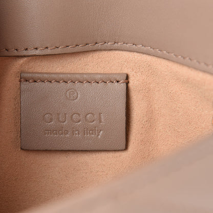 Gucci Calfskin Matelasse Super Mini GG Marmont Shoulder Bag Porcelain Rose 6 of 9