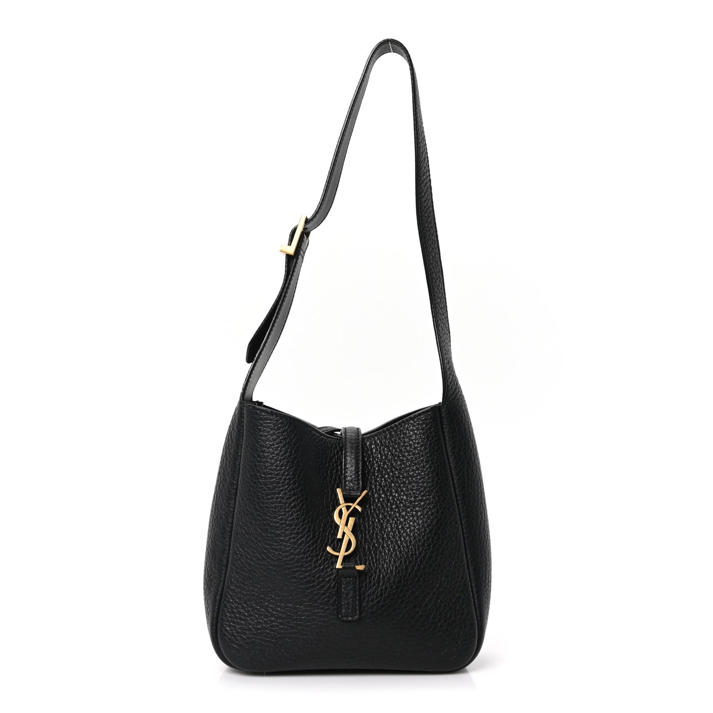 Grained Calfskin Baby Le 5 A 7 Supple Hobo Black
