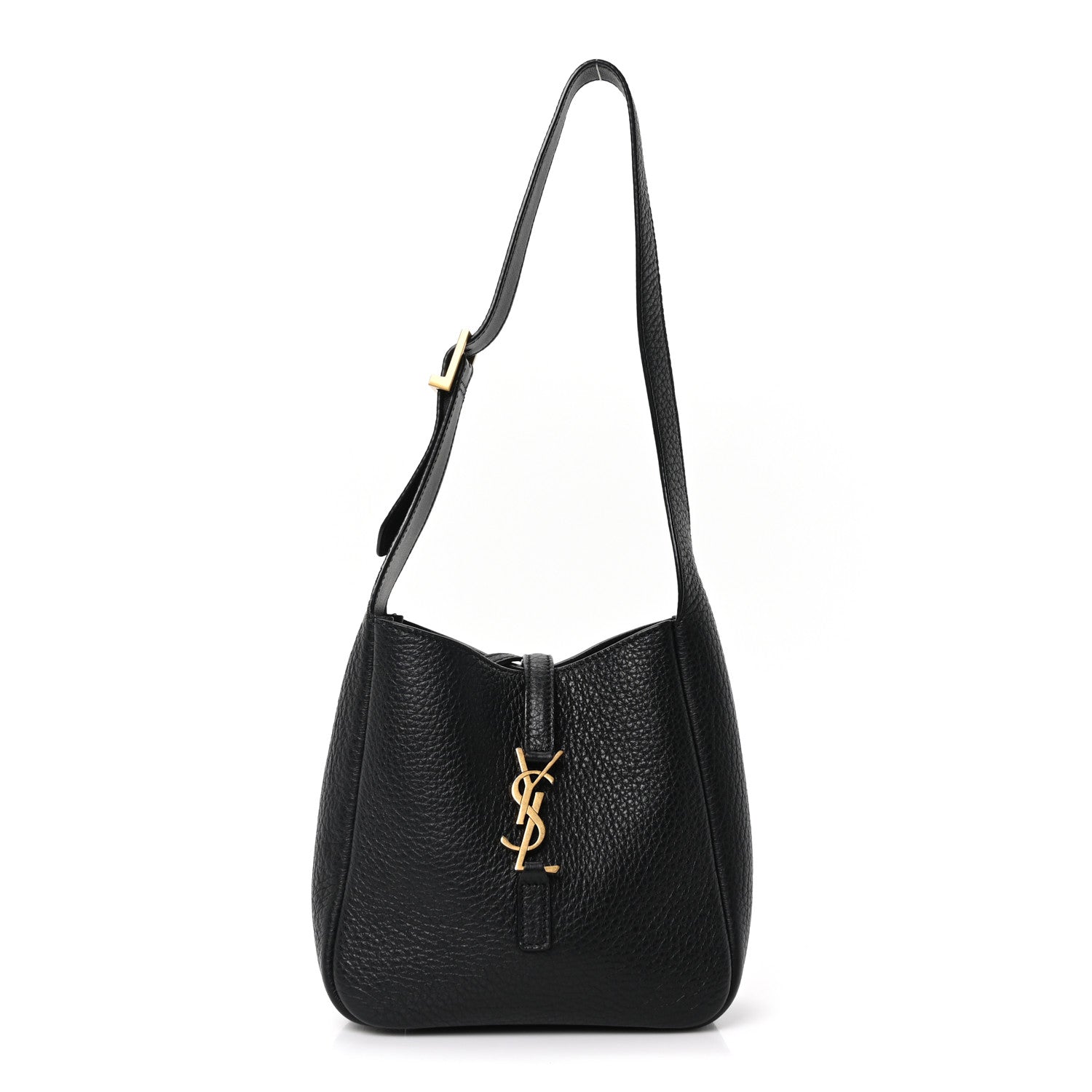 Saint Laurent Grained Calfskin Baby Le 5 A 7 Supple Hobo Black 1 of 10