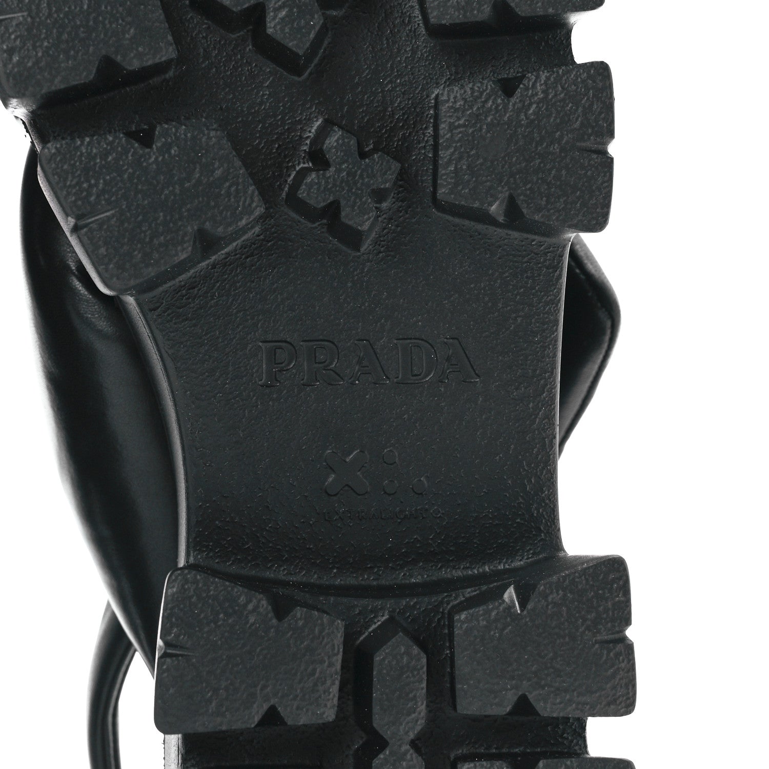 Prada Nappa Soft Metal Triangle Logo Padded Monolith 55mm Slingback Sandals 41 Black 6 of 9