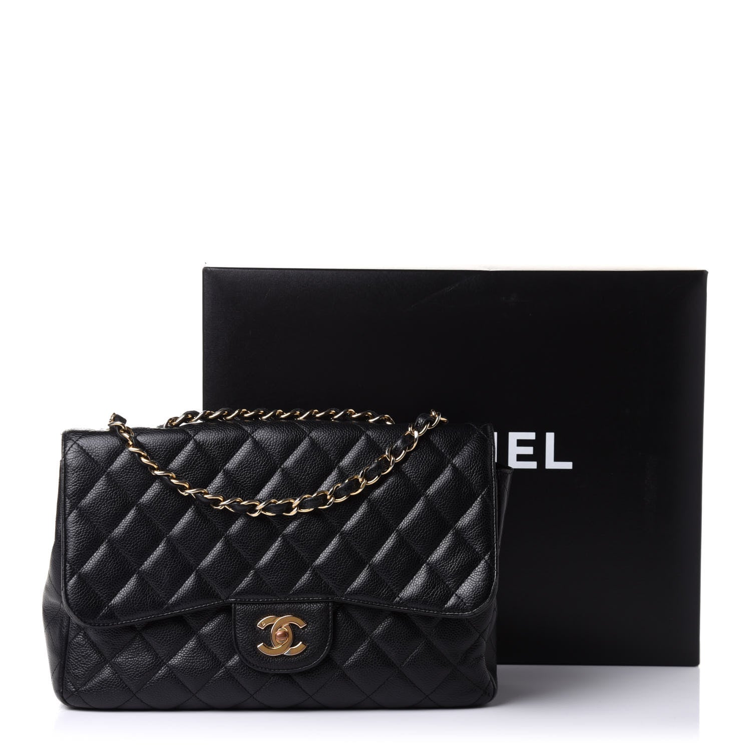 Chanel Caviar Quilted Jumbo Single Flap Black 11 of 11