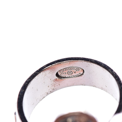 Chanel Crystal CC Ring 6.5 Silver 5 of 7