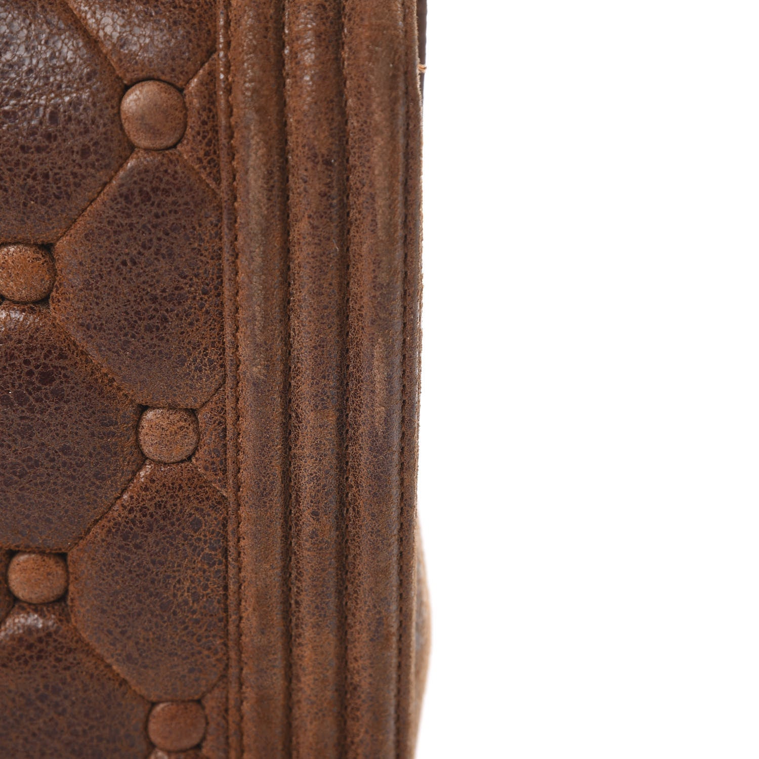 Chanel Nubuck Chesterfield Quilted Large Celtic Boy Flap Brown 14 of 14