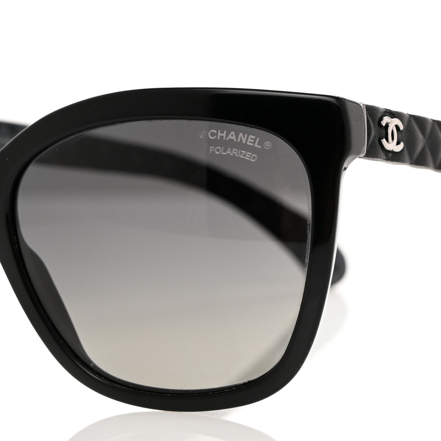 Acetate Quilted Polarized Butterfly CC Sunglasses 5288-Q Black