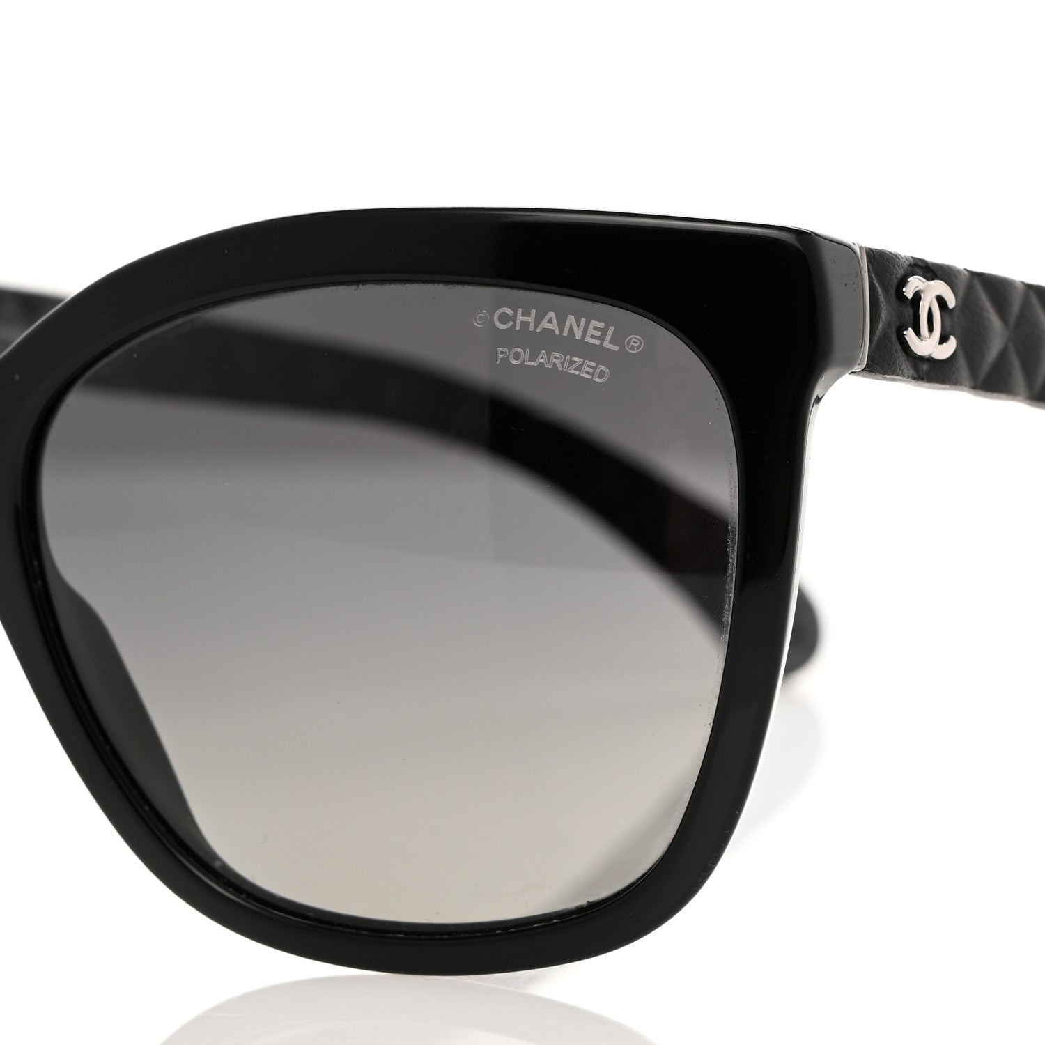 Chanel Acetate Quilted Polarized Butterfly CC Sunglasses 5288-Q Black 7 of 8