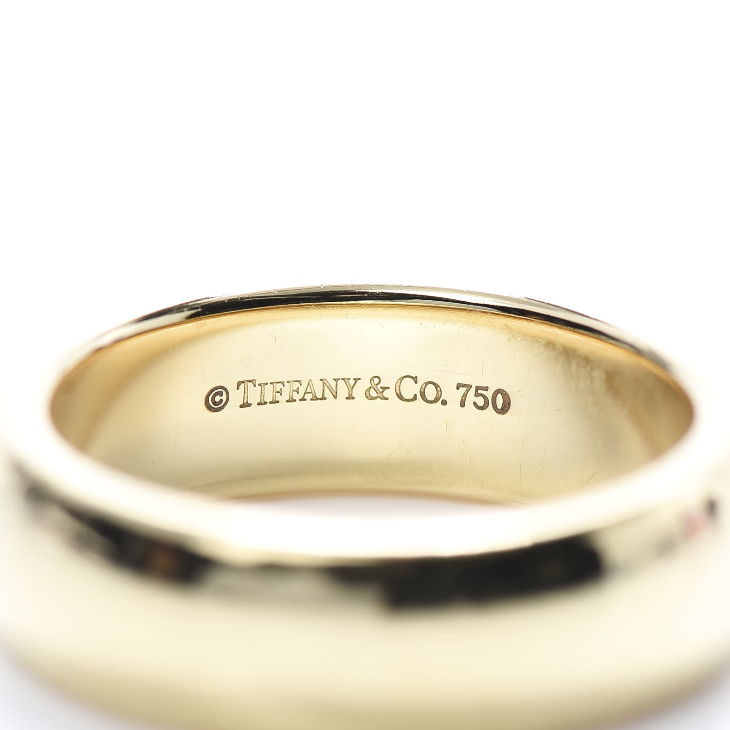 Tiffany 18K Yellow Gold 6mm Classic Wedding Band Ring 49 4.75 4 of 4