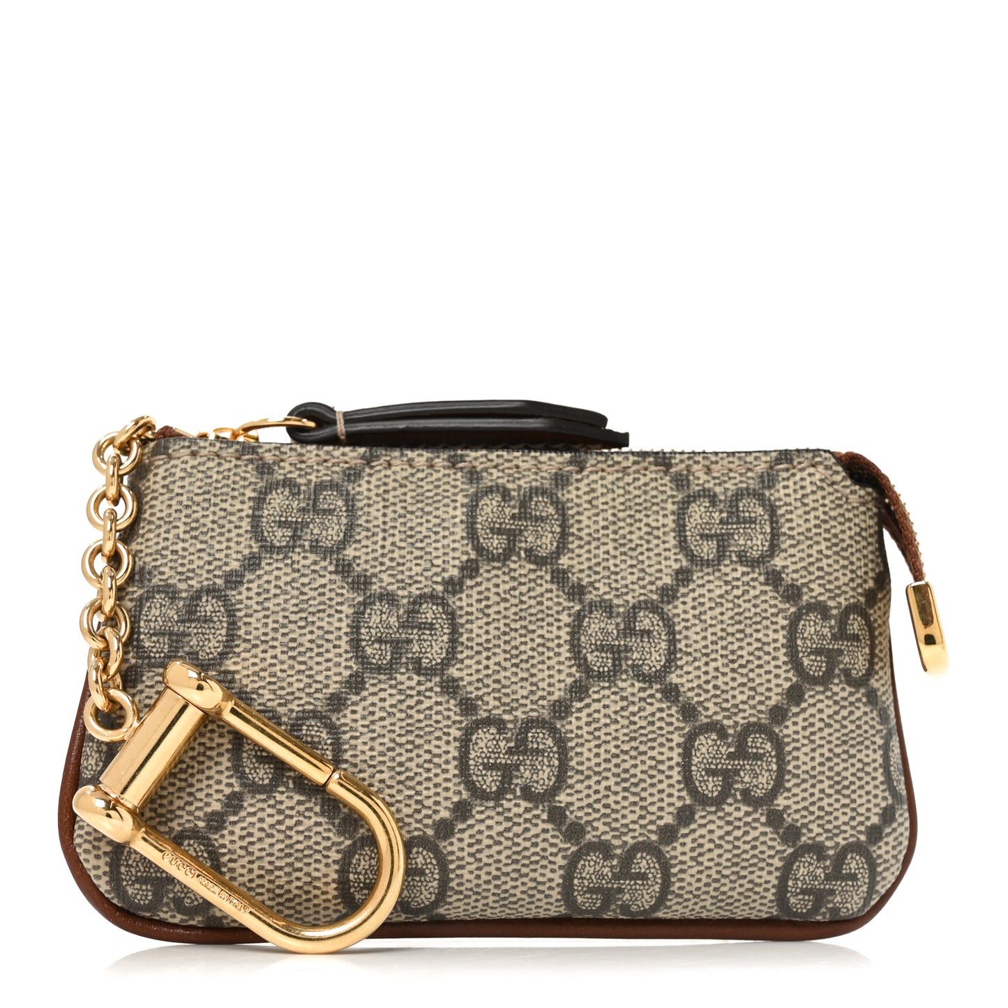 GG Supreme Monogram Key Case Beige Ebony Cuir