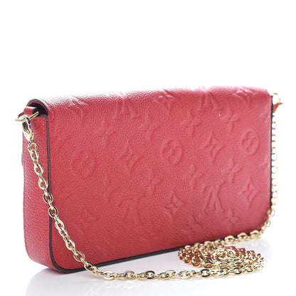 Louis Vuitton Empreinte Pochette Felicie Chain Wallet Cherry 4 of 13