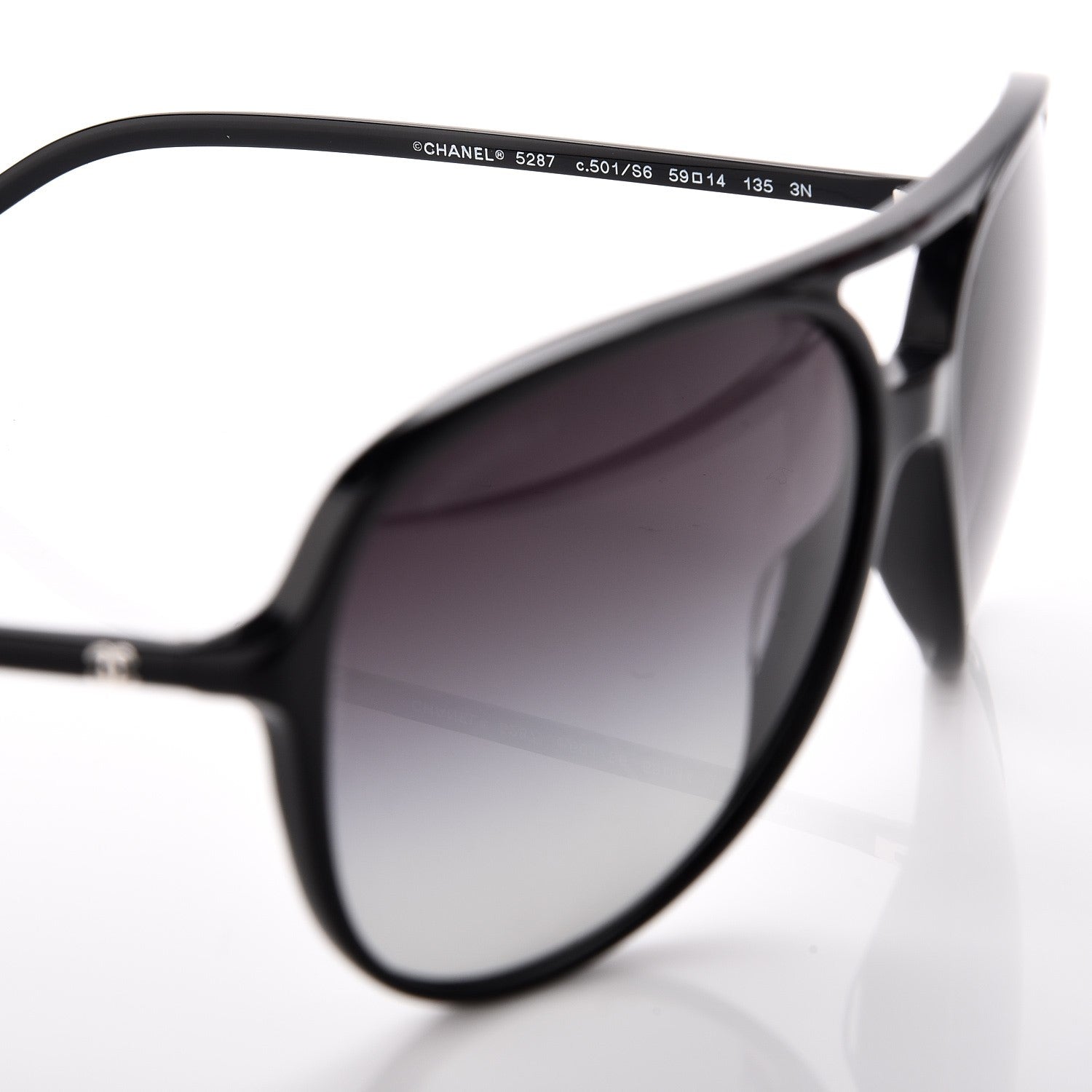 Chanel Aviator Sunglasses 5287 Black 5 of 8