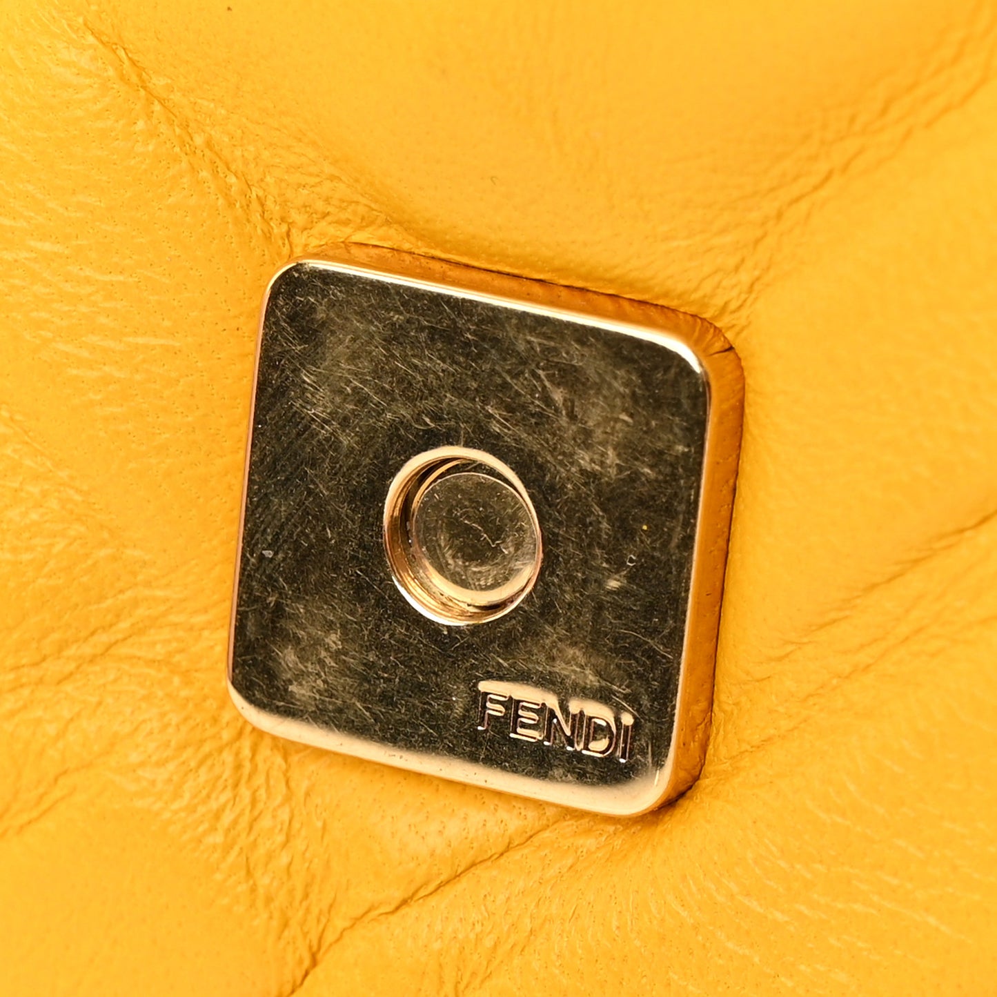 Nappa FF 1974 Embossed Baguette Mimosa