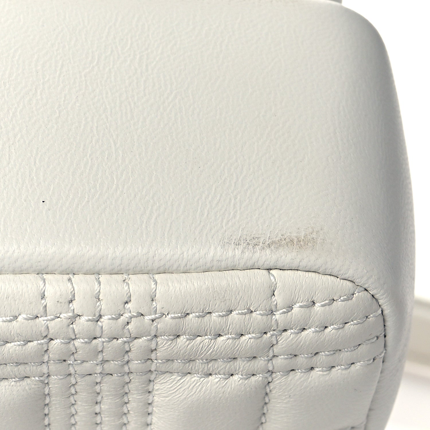 Burberry Lambskin Quilted Small Lola Bag White 12 of 13