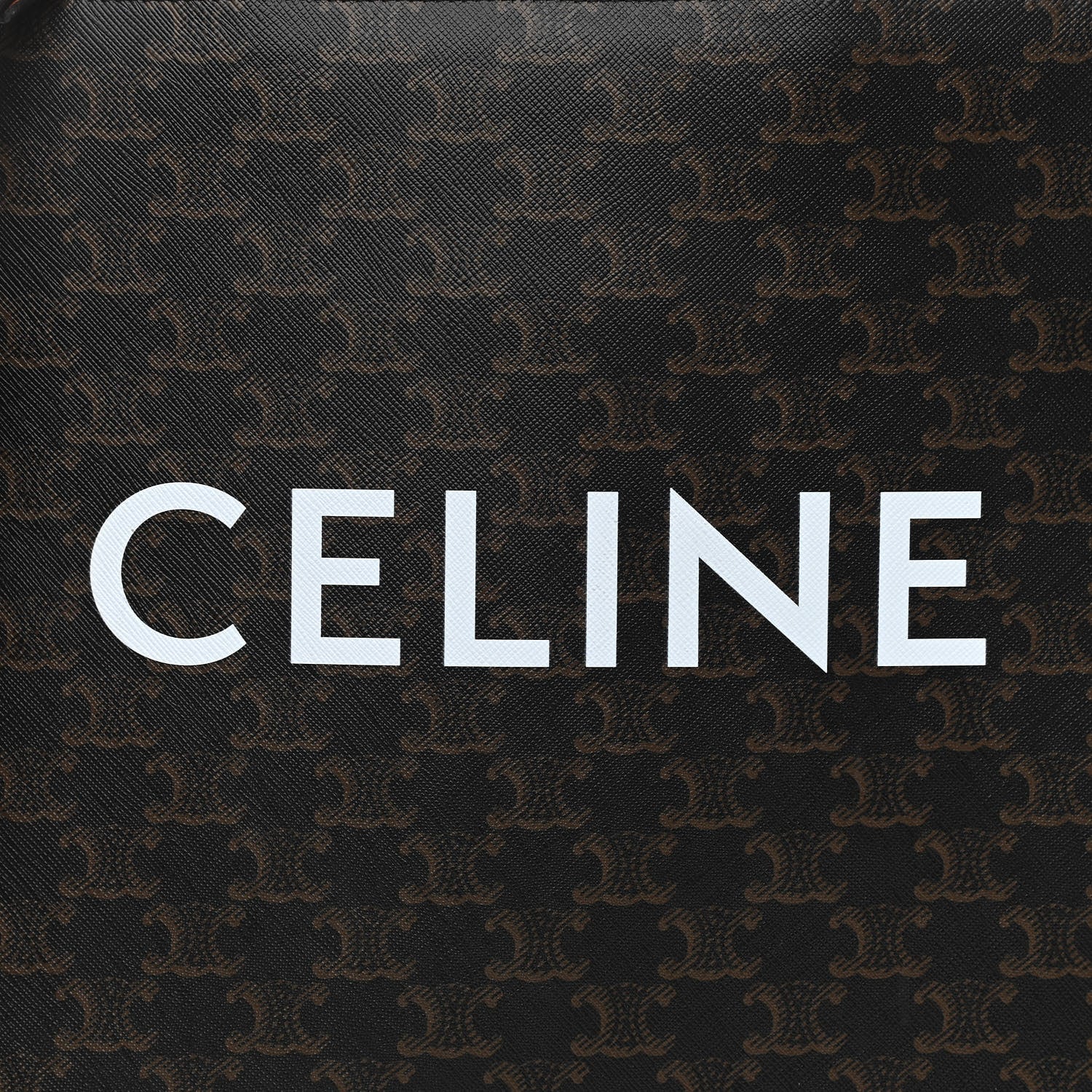 Celine Triomphe Canvas Calfskin Small Vertical Cabas Tan 7 of 9
