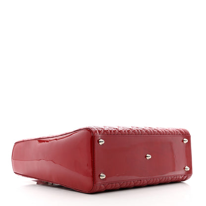 Christian Dior Patent Cannage Large Lady Dior Red 4 of 10