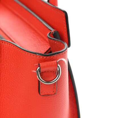 Celine Drummed Calfskin Nano Luggage Coquelicot 11 of 12