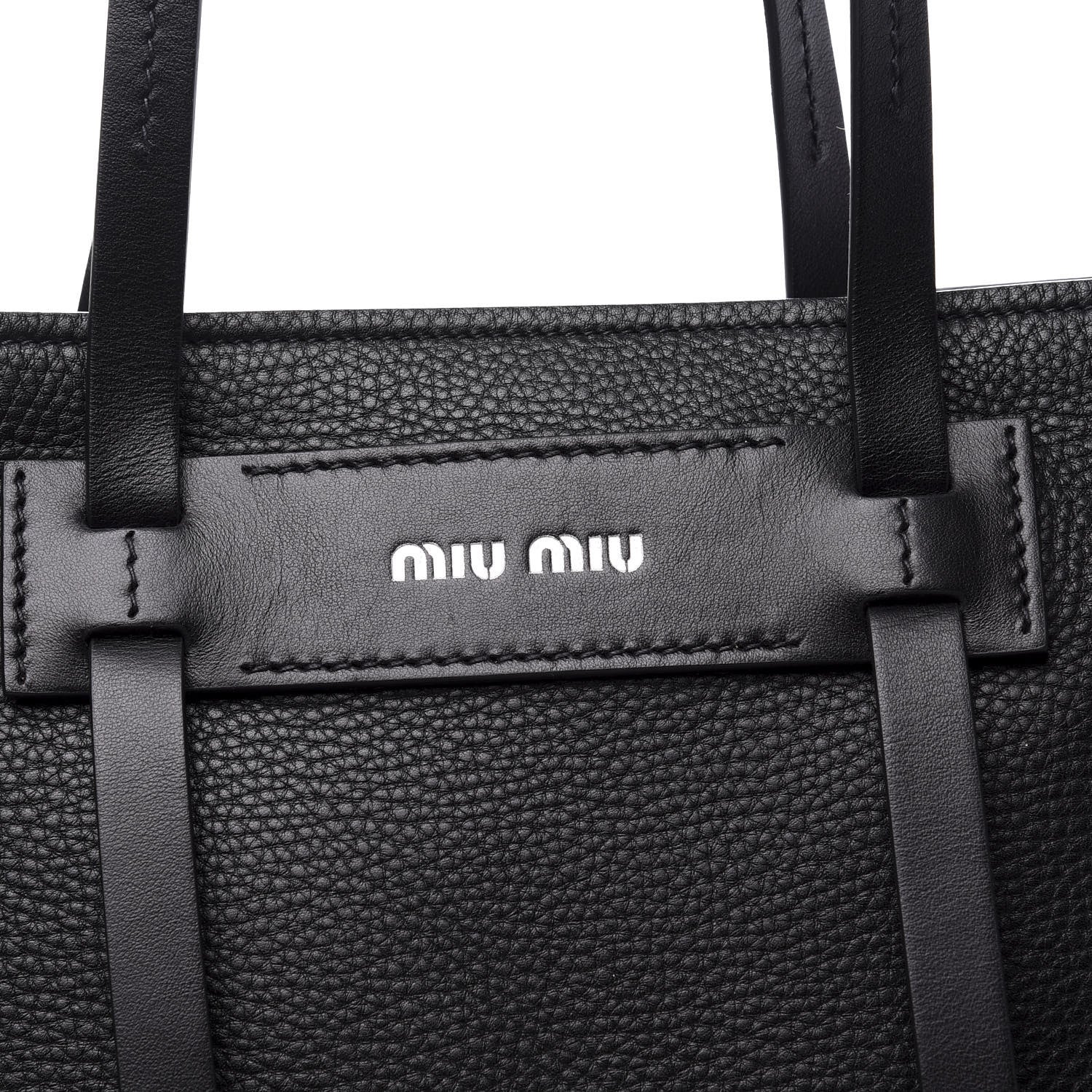 Miu Miu Vitello Daino Tote Black 12 of 12