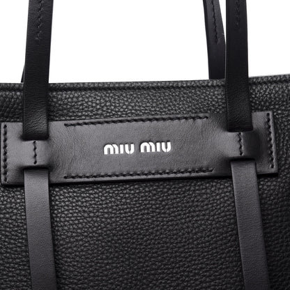 Miu Miu Vitello Daino Tote Black 12 of 12