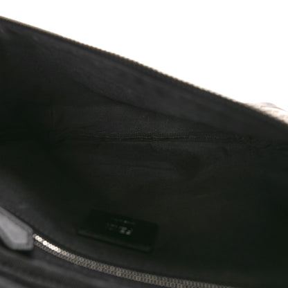 Fendi Vitello Century Bi-Color FF 1974 Embossed Belt Bag Maya Black 5 of 10