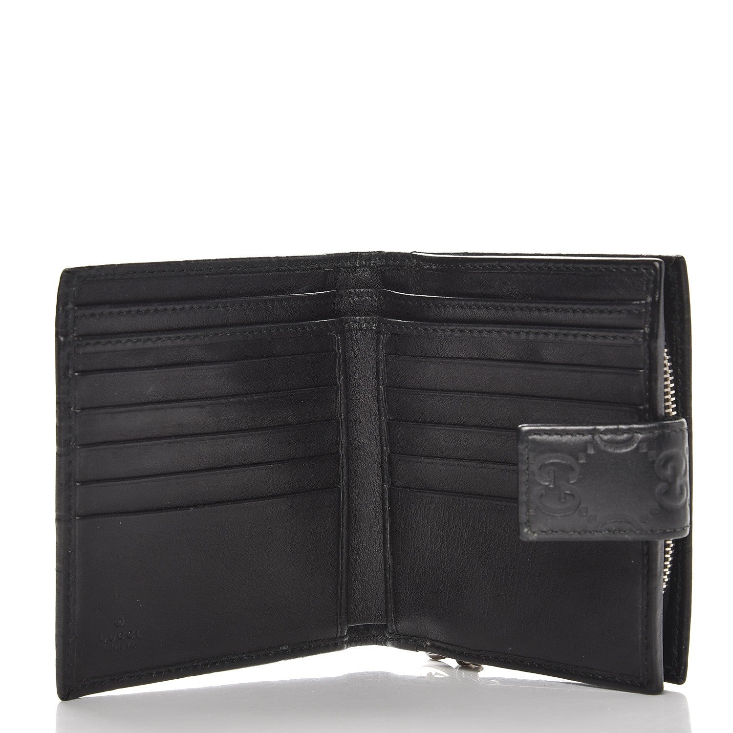 Gucci Guccissima Twins French Wallet Black 5 of 8