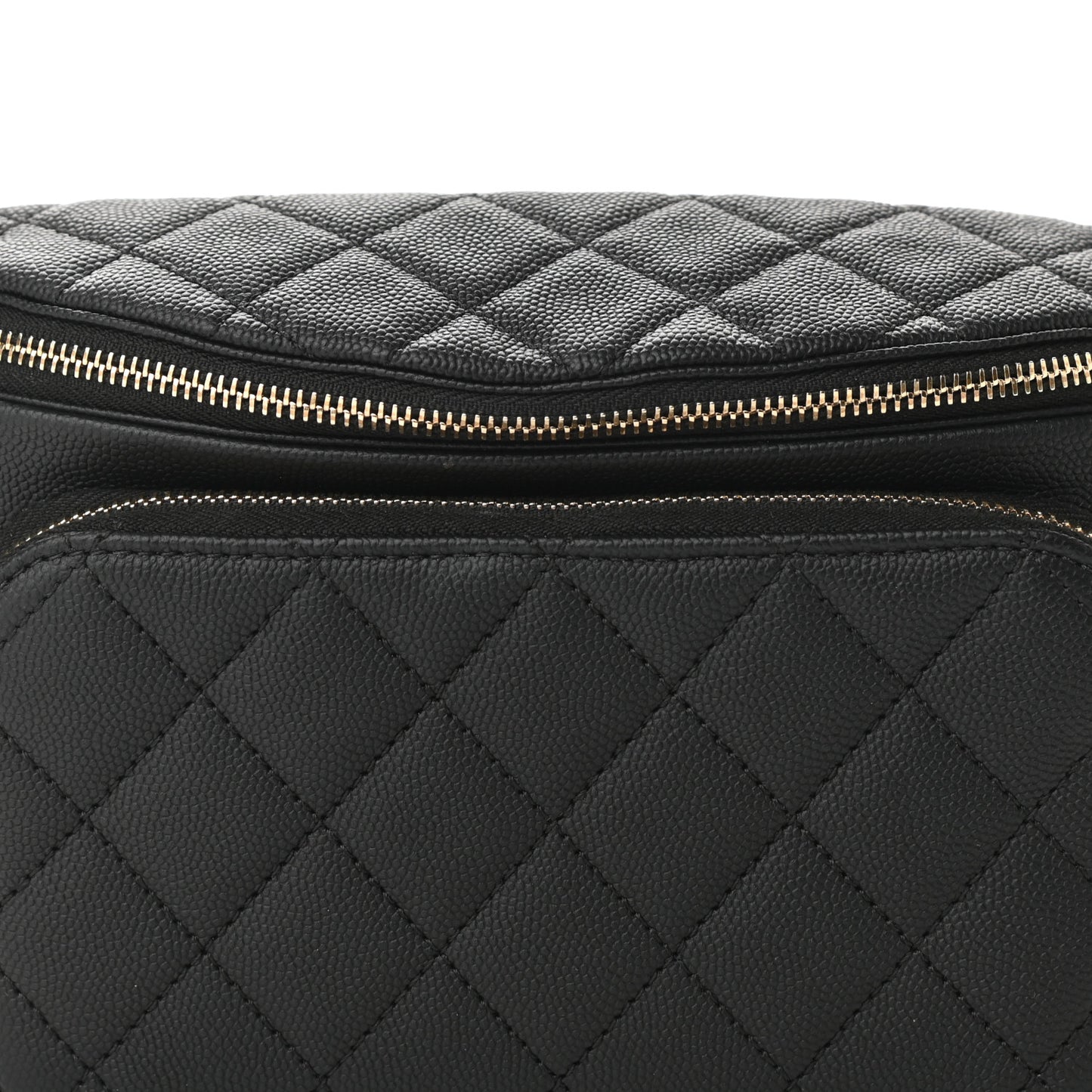 Caviar Quilted Business Affinity Waist Belt Bag Black