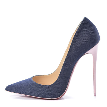 Christian Louboutin Denim Patent So Kate 120 Pumps 41 Blue Pompadour 1 of 8