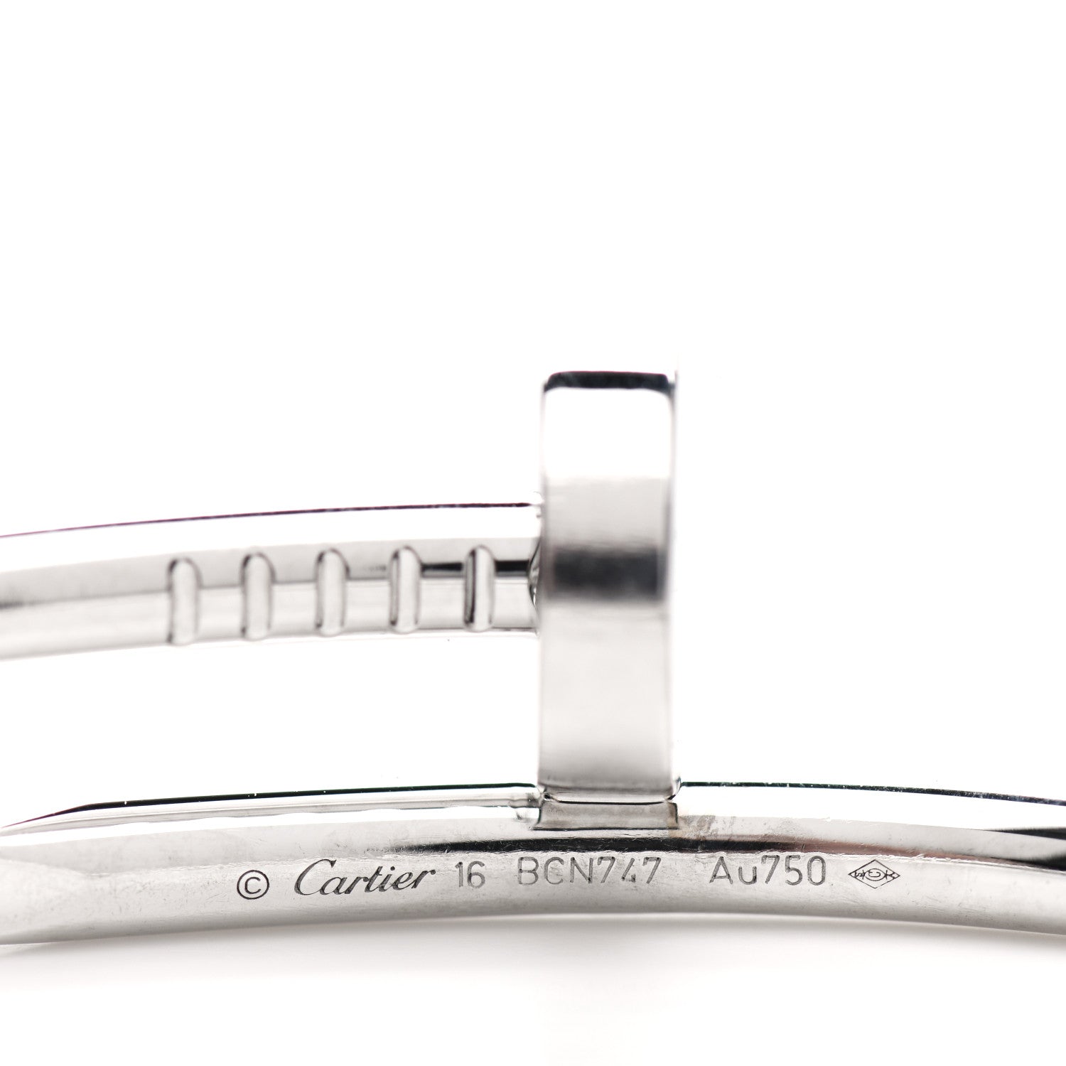 Cartier 18K White Gold Juste Un Clou Bracelet 16 4 of 5