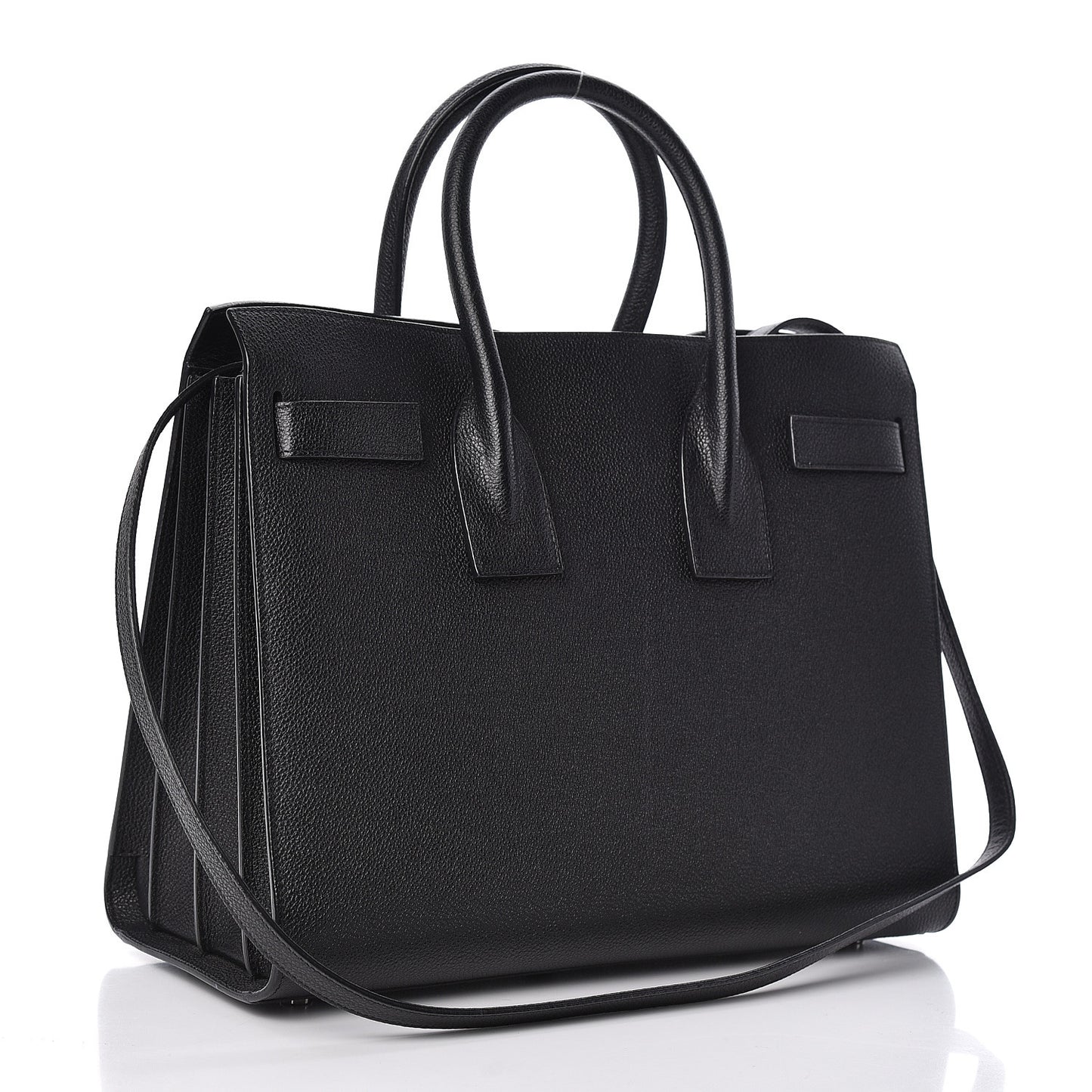 Grained Calfskin Small Sac De Jour Black