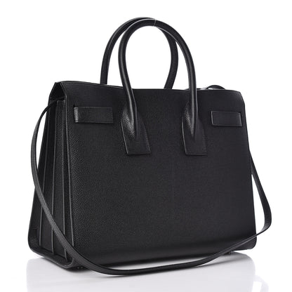 Saint Laurent Grained Calfskin Small Sac De Jour Black 3 of 11