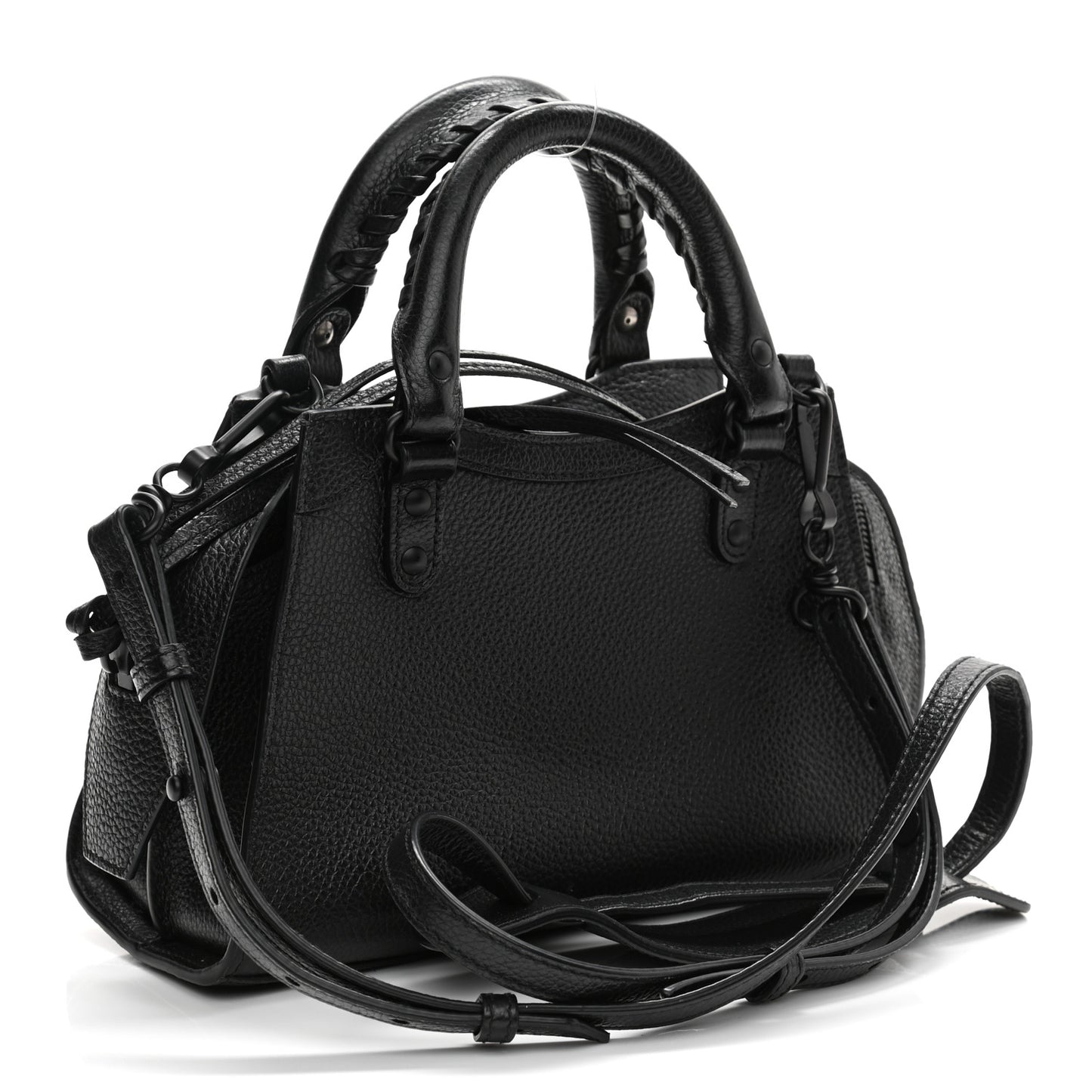 Grained Calfskin Neo Classic Black Hardware Mini City Black